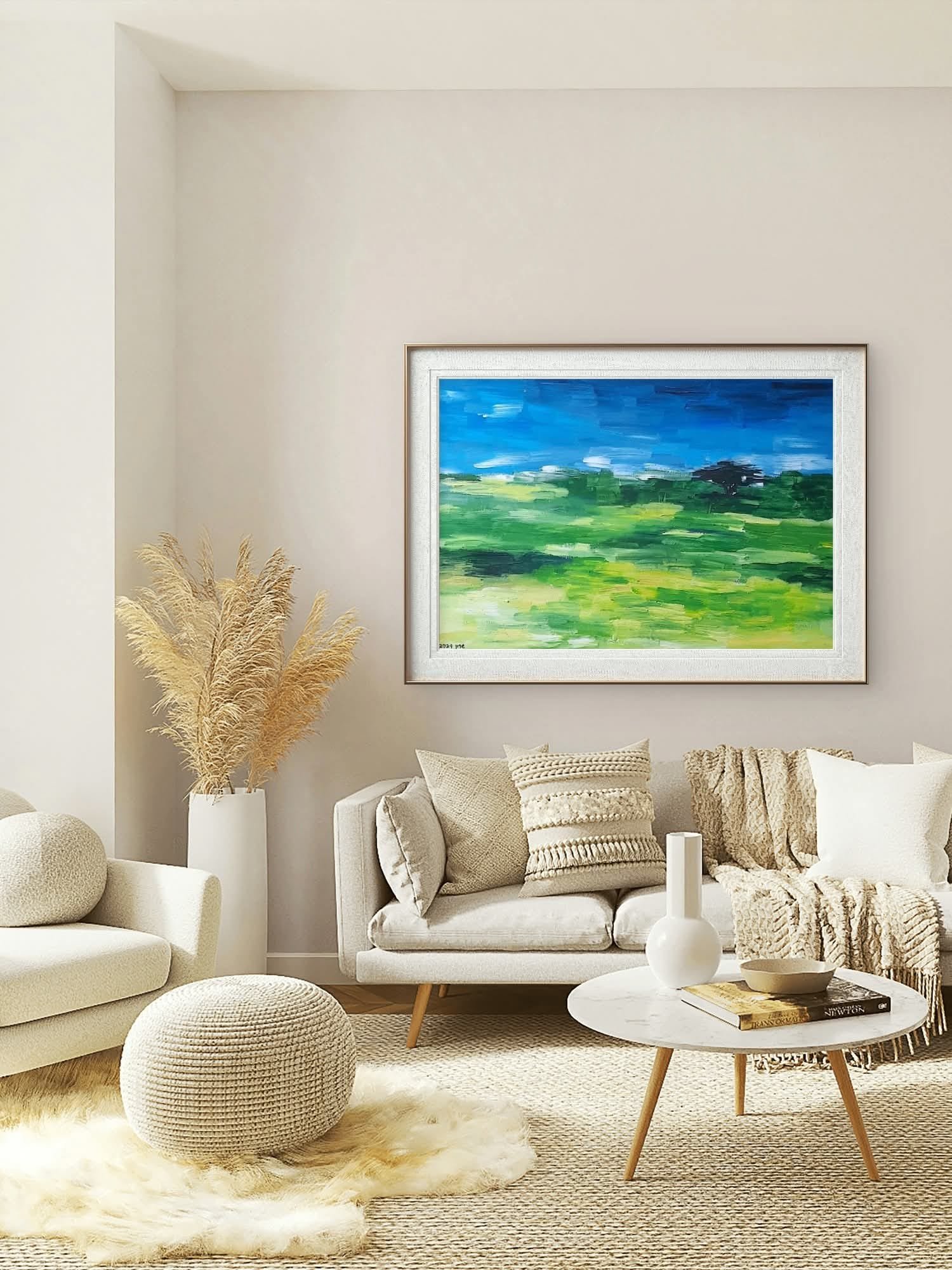 Example of how personalized art fits into a customer’s decor