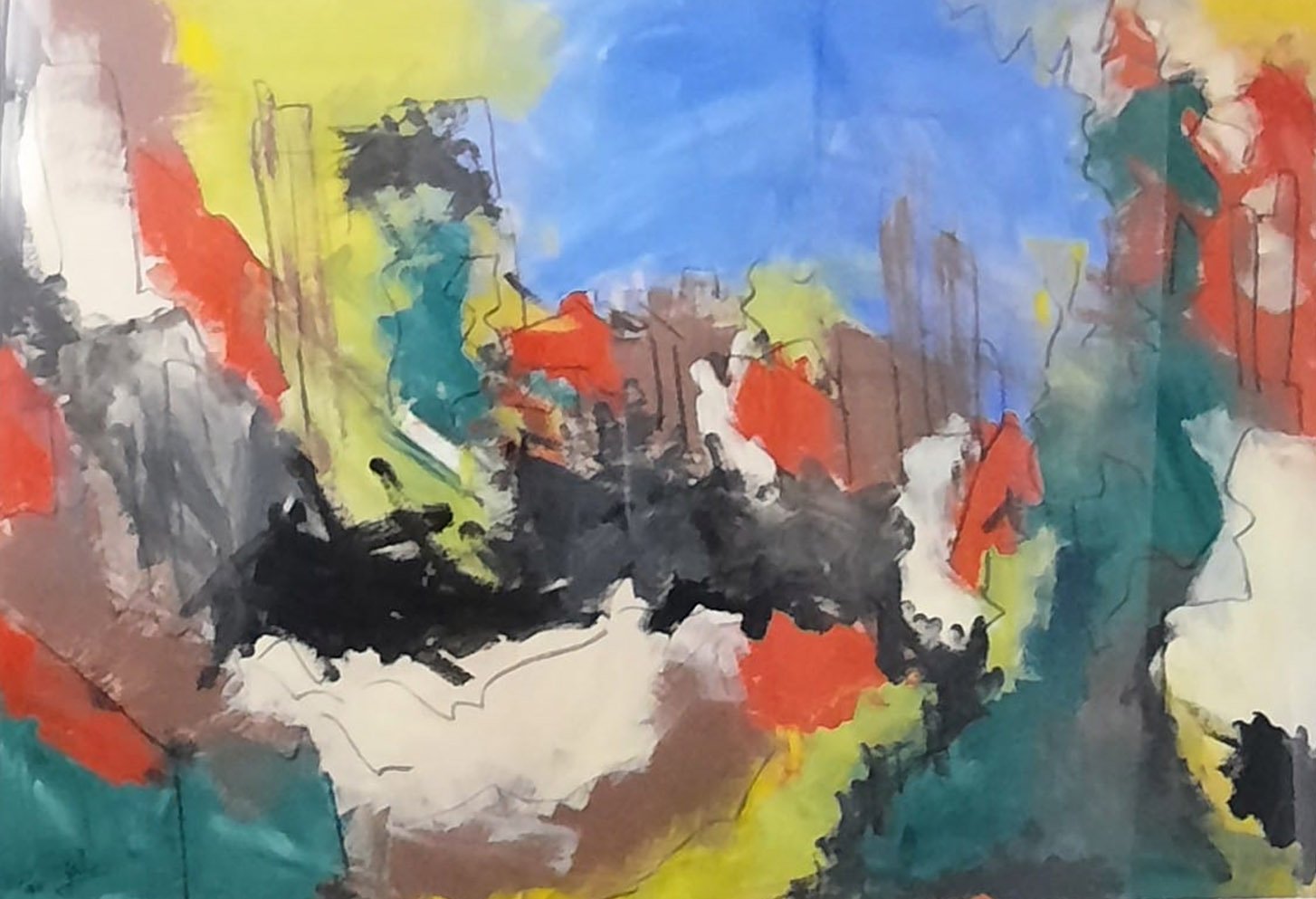 'Scenery' ציור מופשט של Sharon - 100x70 ס