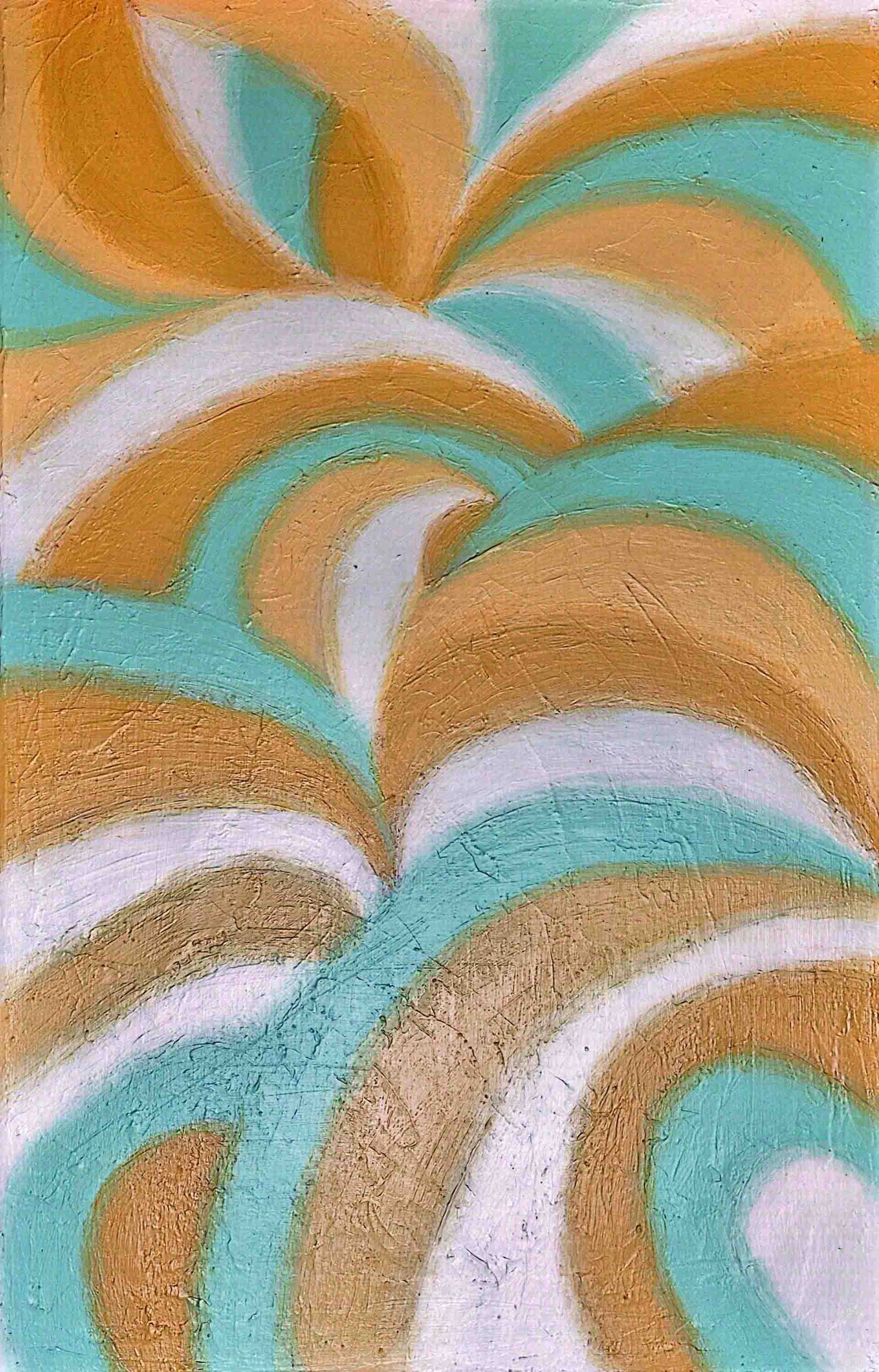 ציור מונוכרום 'זרימה' 35x55 ס