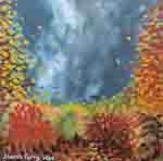 Thumbnail of 'Autumn' nature and landscape painting by Sharon - 30x30cm acrylic on canvas