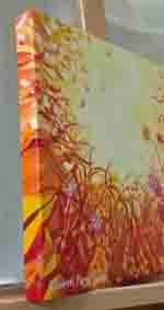 ציור נוף טבעי 'קיץ' מאת שרון מוצג בזווית מהצד