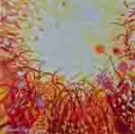 תמונת מוקטנת של ציור נוף טבעי 'קיץ' מאת שרון - אקריליק על בד 30x30 ס